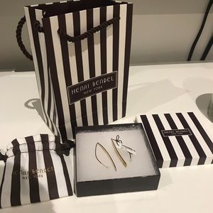 Henri Bendel gold loop earrings - brand new!